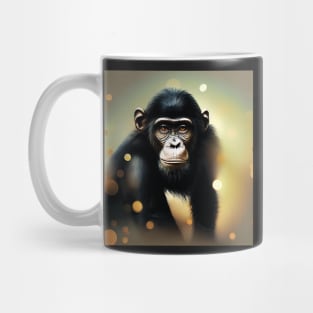 Chimpanzee in a golden, glowing light Mug